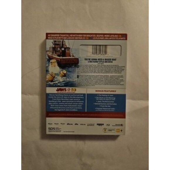 Jaws 4K UHD Blu-ray  NEW - Picture 2 of 2
